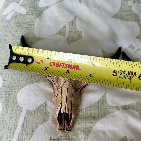 Rustic Cottagecore Animal Faux Skull Skeleton Textured Wall Farm Decor Art x2 - Picture 8 of 10